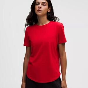 lululemon athletica Red Short Sleeve Tee